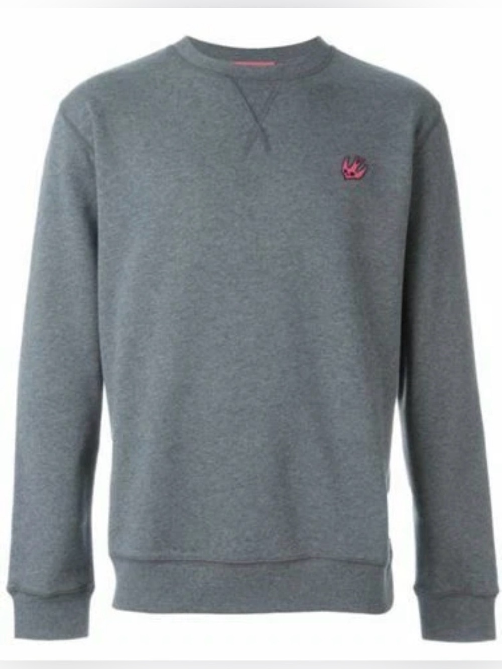 McQ Alexander McQueen Gray Pink Swallow Logo Sweatshirt XS